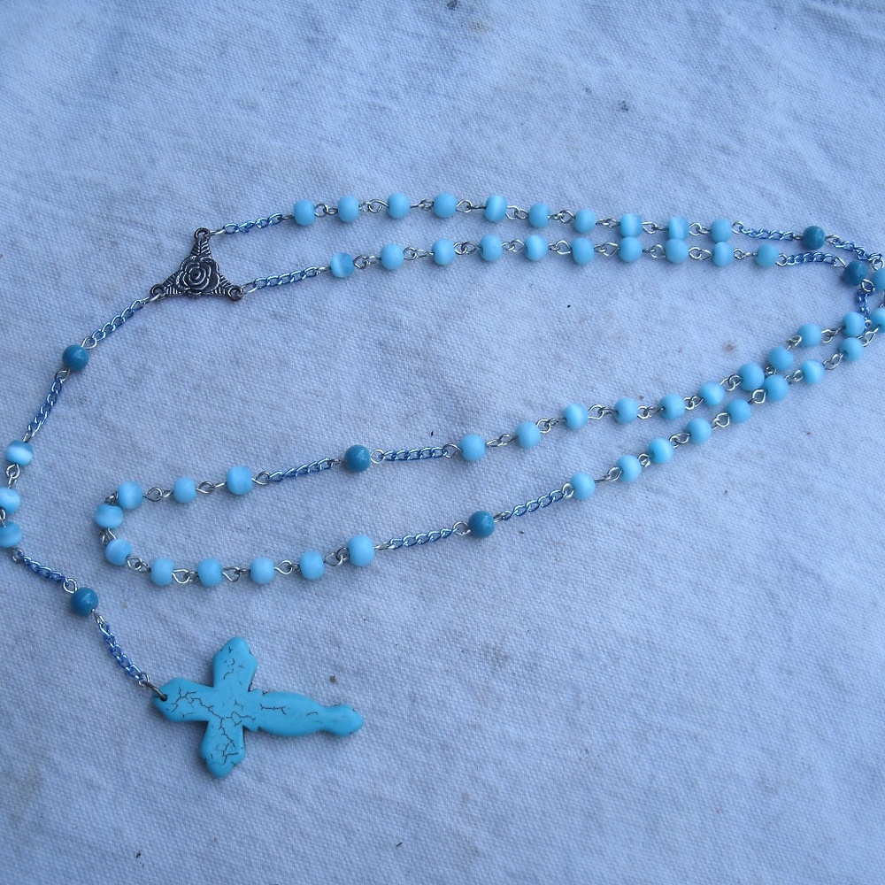 Handmade Rosary in Blue